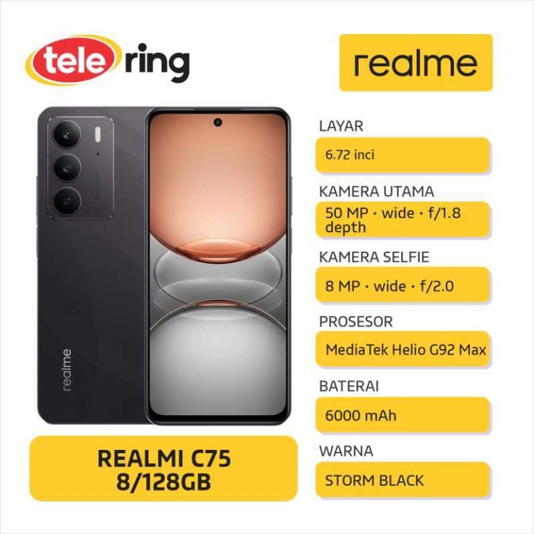 Ulasan Handphone Realme C75 8/128: Spesifikasi dan Fitur Utama
